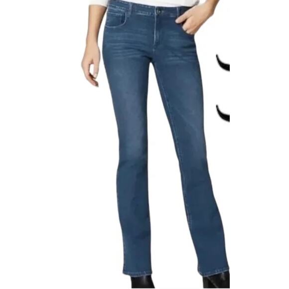 J.Jill Dark Wash Blue Stretch Denim Authentic Fit Boot Cut Jeans Women's Size 4 - Picture 1 of 9